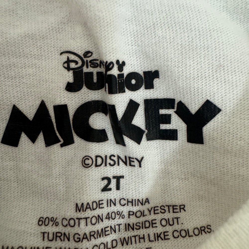 Disney Mickey Mouse Kids T-Shirt - White - Picture 3 of 4